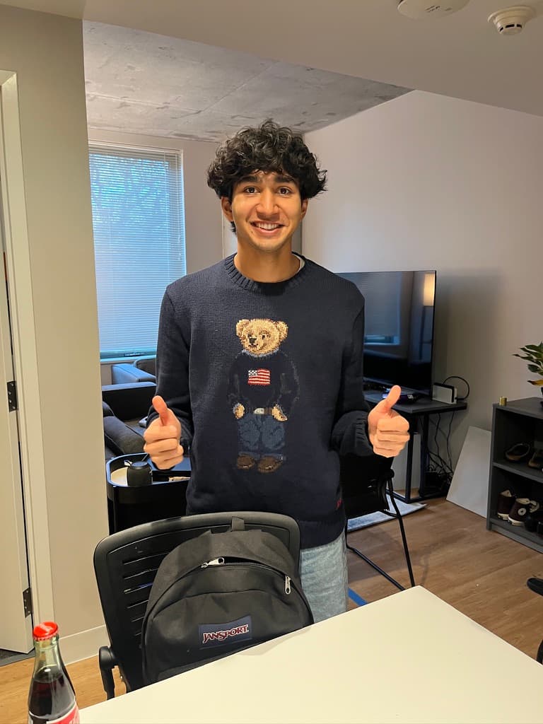 Arav Saksena, the day he signed his McKinsey offer